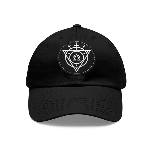 Golgotha Dad Hat with Leather emblem.
