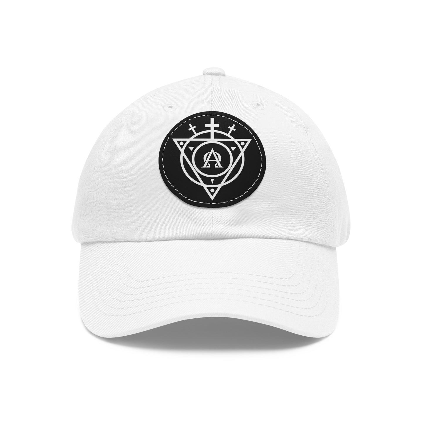 Golgotha Dad Hat with Leather emblem.